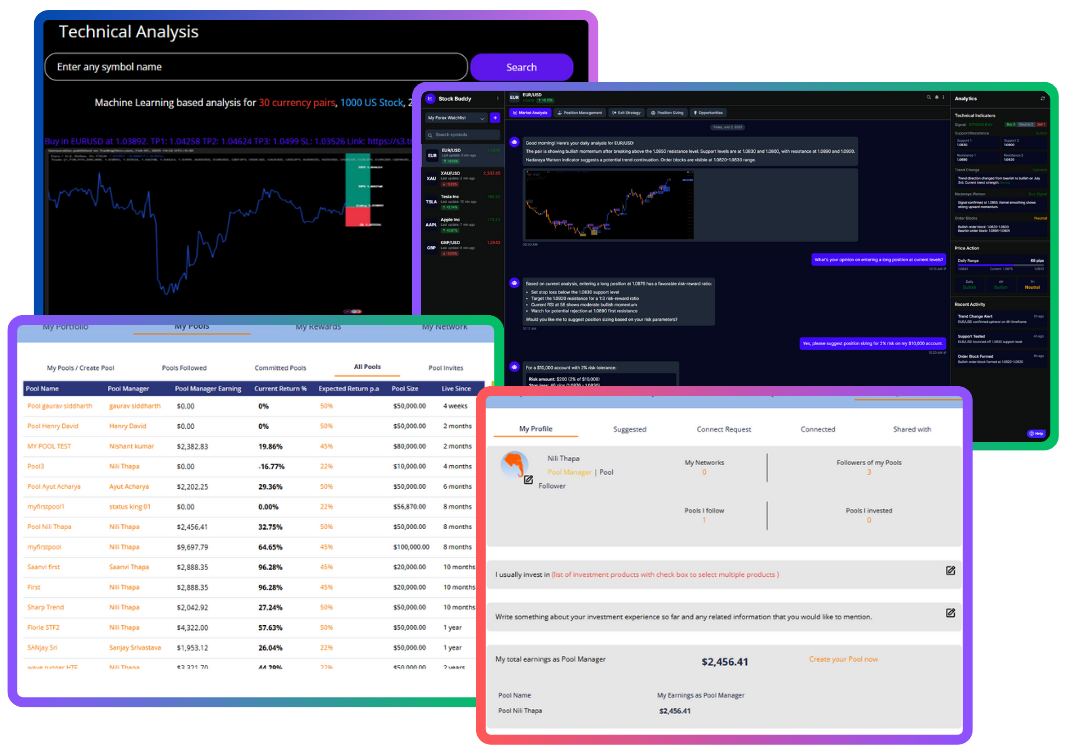 PoolsiFi app screens