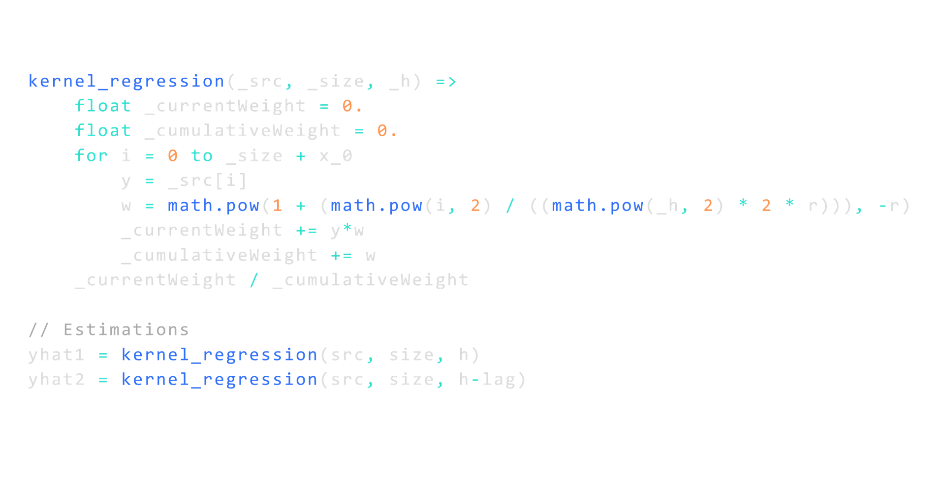 Kernel regression code